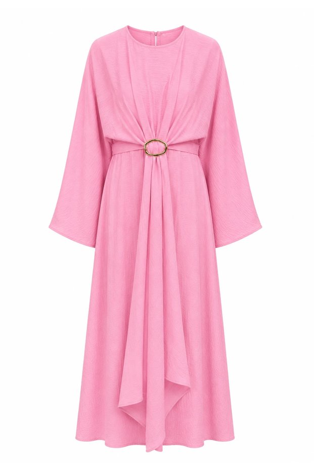 Elegant Dress with Kimono Detail