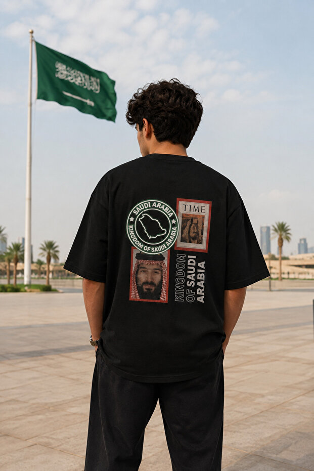 Saudi Arabia National Day Men's T-Shirt 100% Cotton Premium Fabric Oversize T-Shirt Comfortable Fit