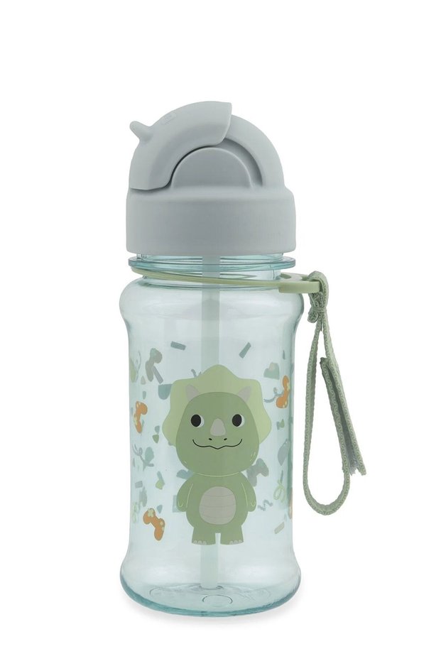 Besties Squad Tritan Water Bottle with Straw - Dinosaur