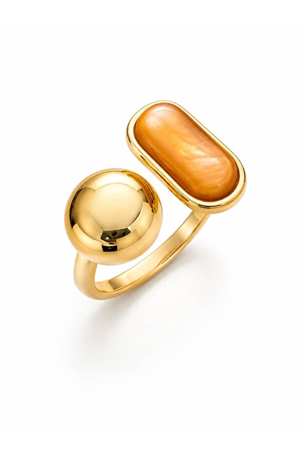 Steel Stone-Face Ring (Adjustable)