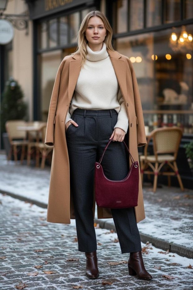 Imported large size genuine leather suede women's bag 7477