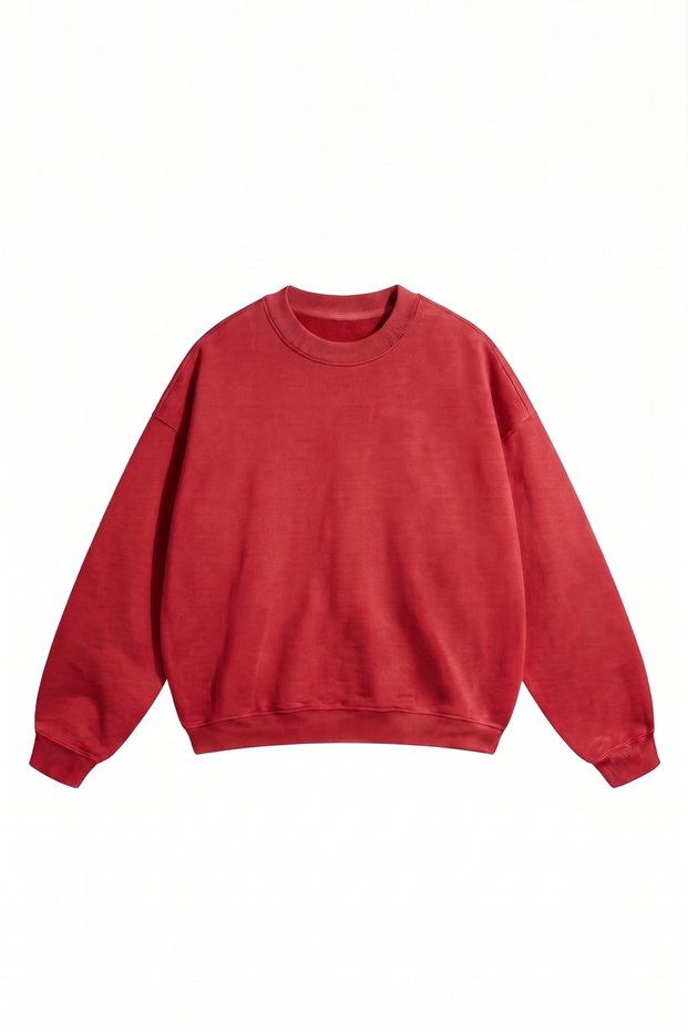 Unisex Men'S/Women's Oversize Cotton Crew Neck Sweatshirt