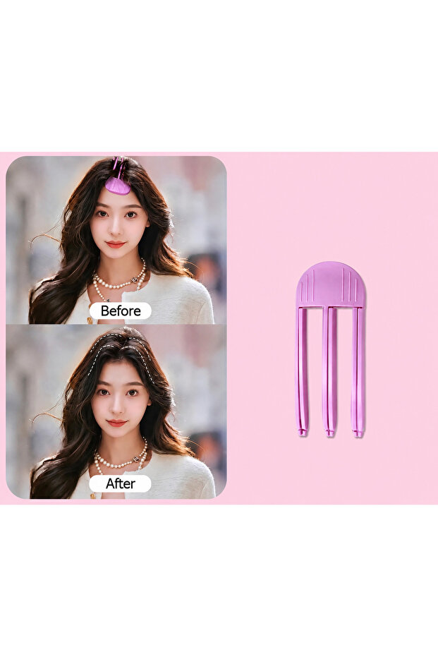 3-Pronged Pink Hair Volume Clip