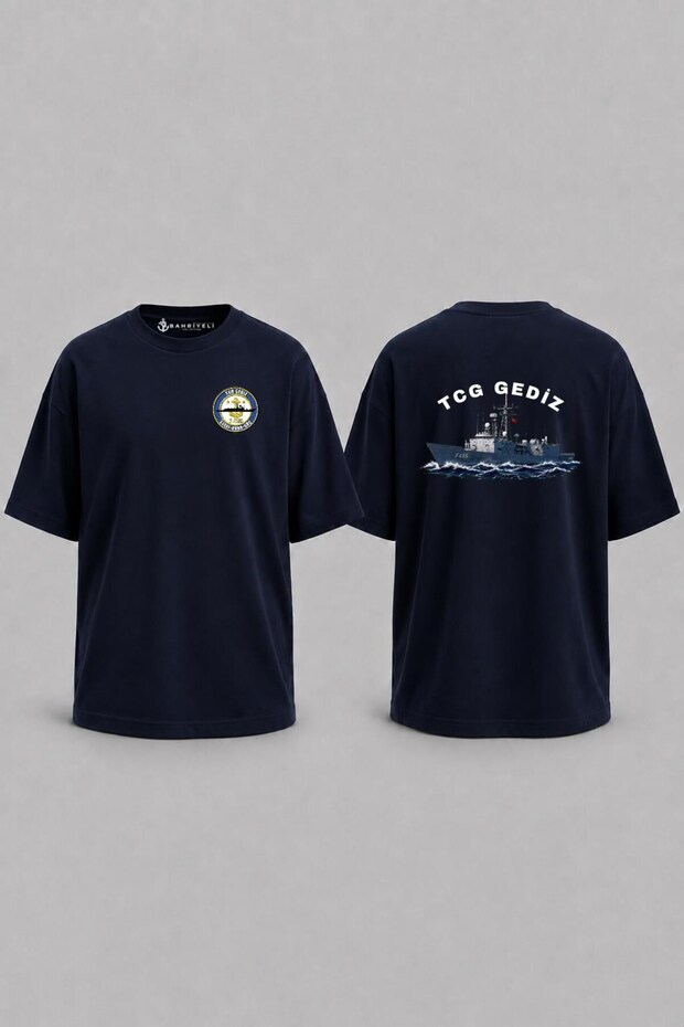 Oversize Tcg Gediz Dalgalar Arası V2 Pocket and Back Printed Unisex T-Shirt