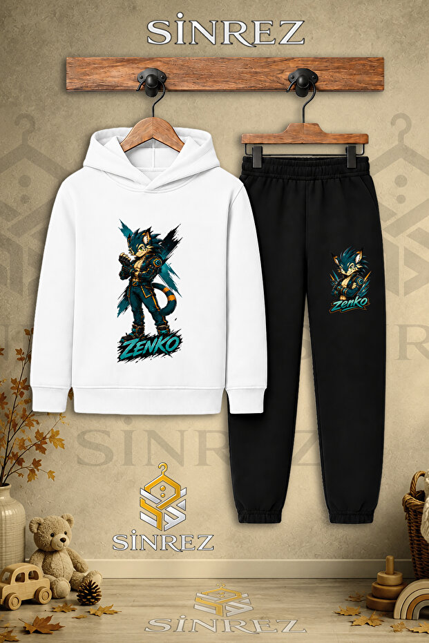 Children's Unisex Single Zenko Arkada X Printed Hooded Tracksuit Set