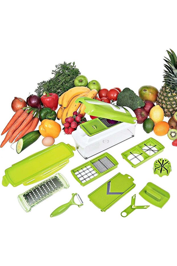 Vegetable & Fruit Cutter Set – 14-Piece Multi-Function Chopper, Grater & Slicer – Kitchen Cutting Tools
