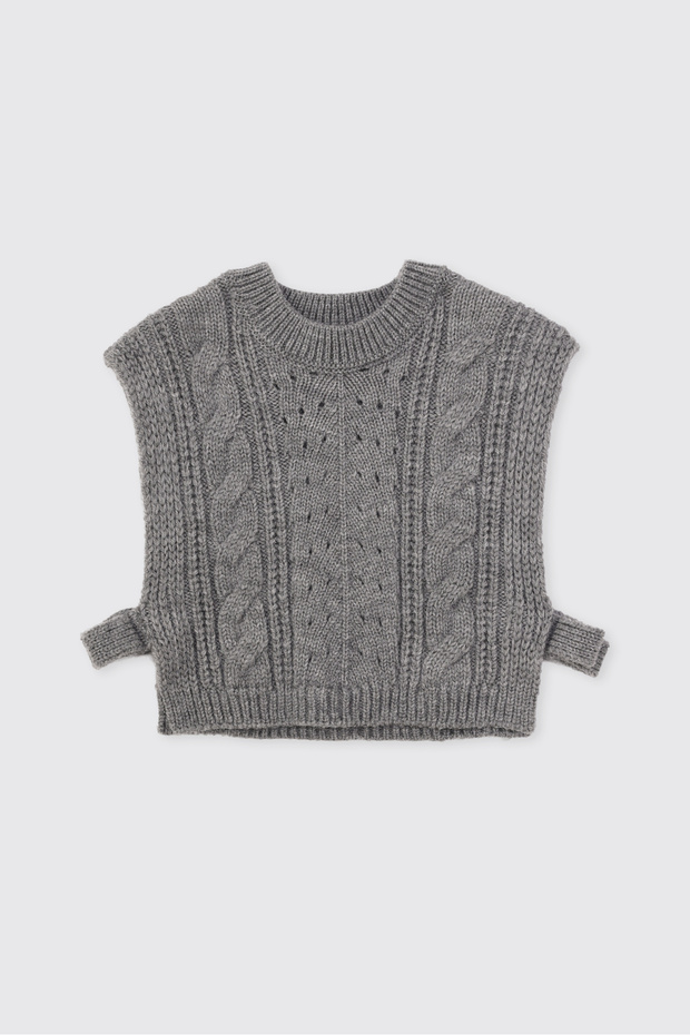 Girl's Knitwear Gray Vest