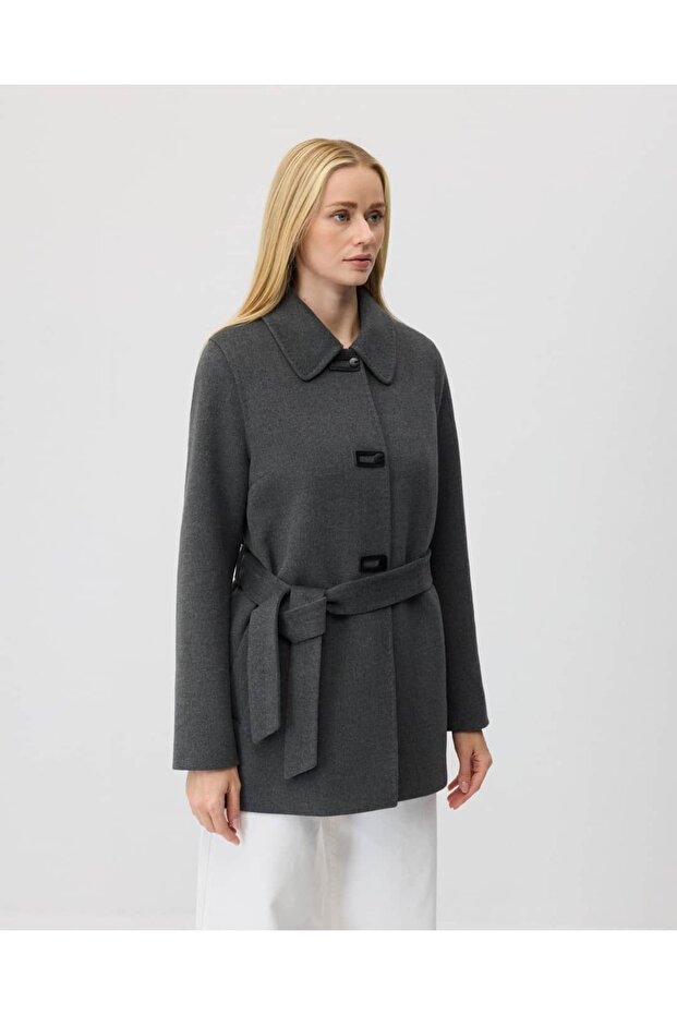 Baby Collar Short Jacket Anthracite