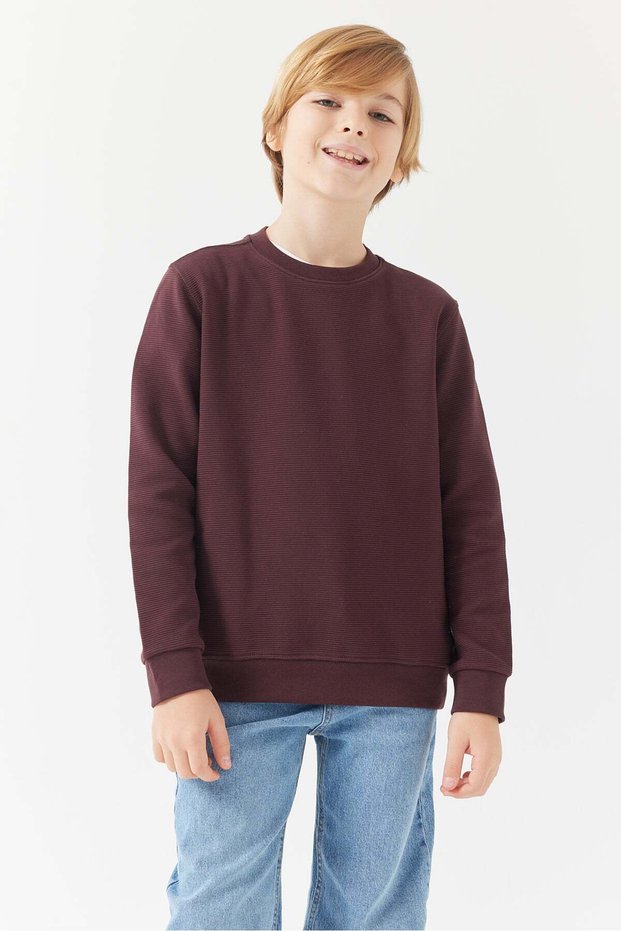 Boy's textured sweatshirt