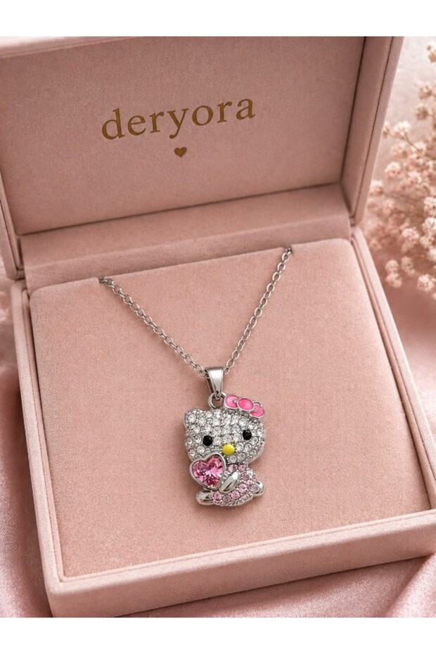 Women's Silver Color Zircon Stone Figured Necklace Special Design Elegant Chain Necklace Stylish Gift Necklace Daily Use and Special Occasion Accessory