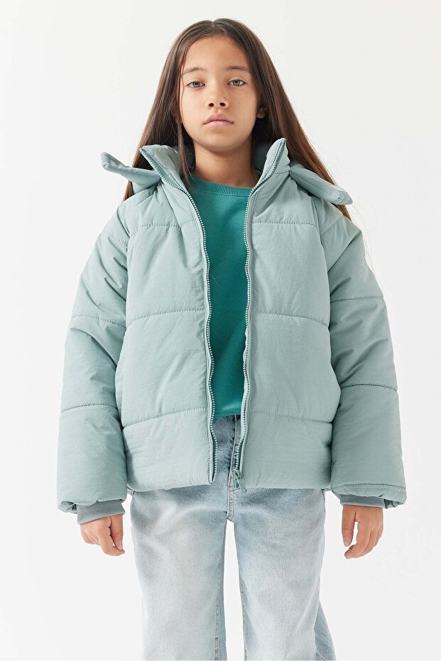 Girl's Hooded Puffer Coat