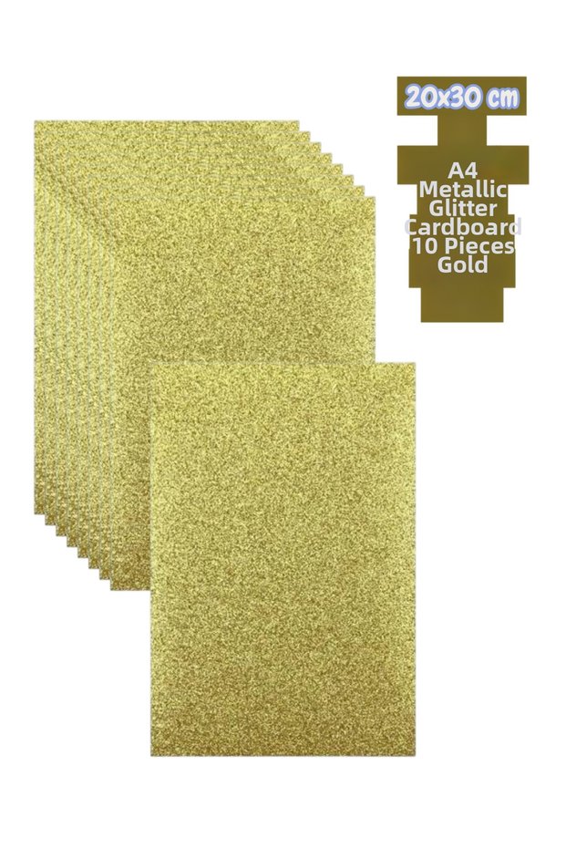 20x30 cm a4 metallic glittery cardboard 10 pieces gold