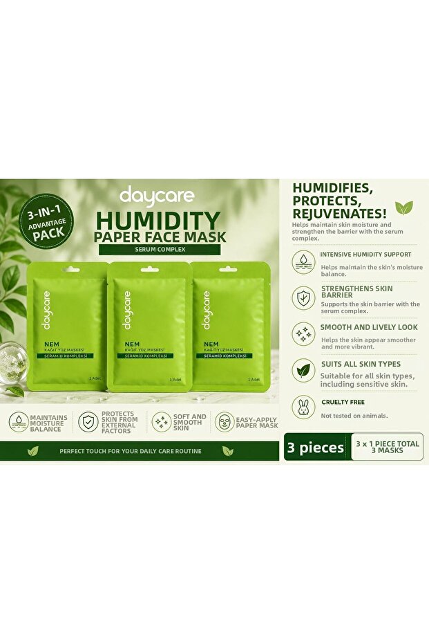 Paper Face Mask Moisture 3-Pack