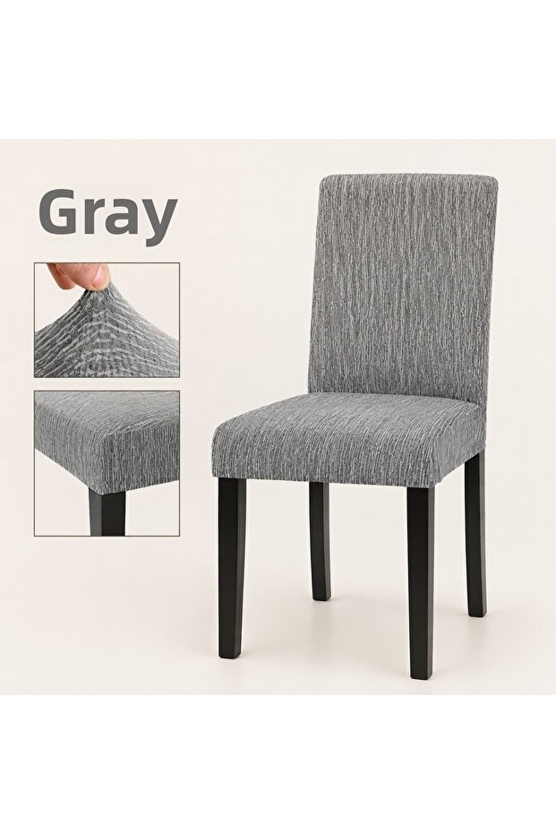 High Quality Jacquard Chair Cover Elastic Washable Non Slip Kitchen Diner Chair Cover Chair Cover Single Piece