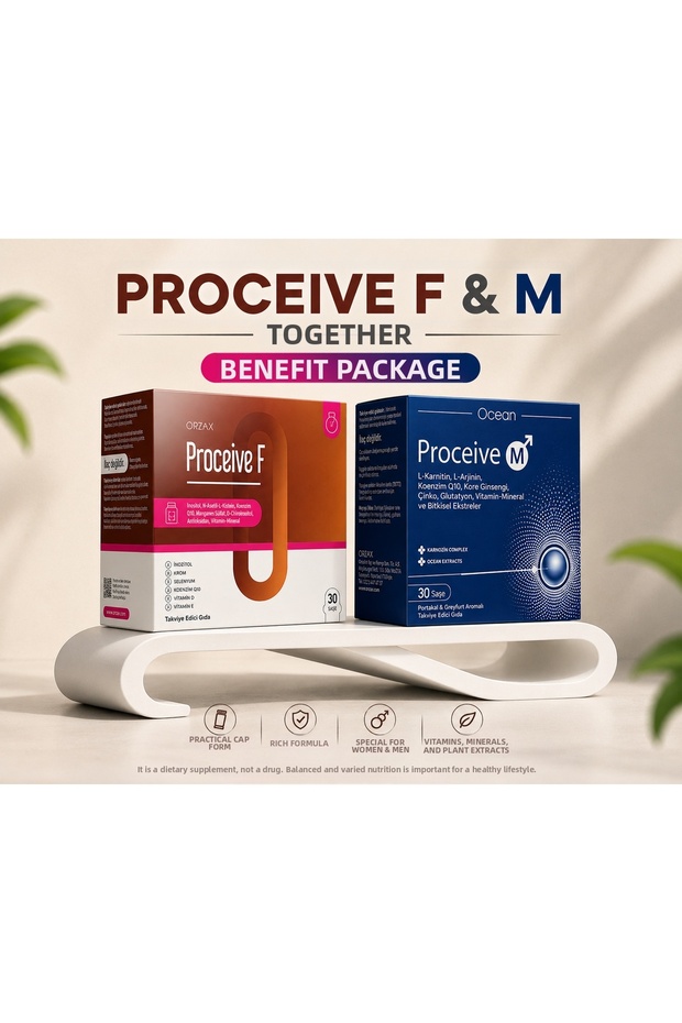 Proceive F 30 Sachets and Proceive m 30 Sachets Together in One Package