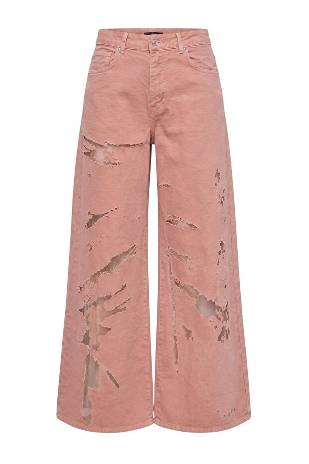 Pembe Yüksek Bel Wide Leg Jeans TWOAW27JE00278