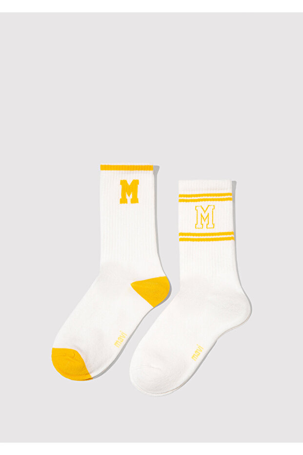 2-Pack m Logo Ecru Socks 1913258-32158