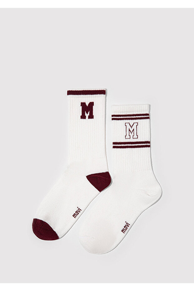 2-Pack m Logo Ecru Socks 1913258-20814