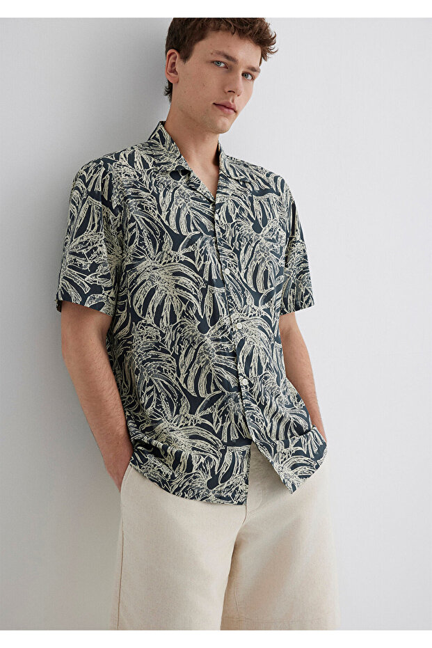 Printed Gray Shirt Regular Fit / Regular Cut 0211489-89886