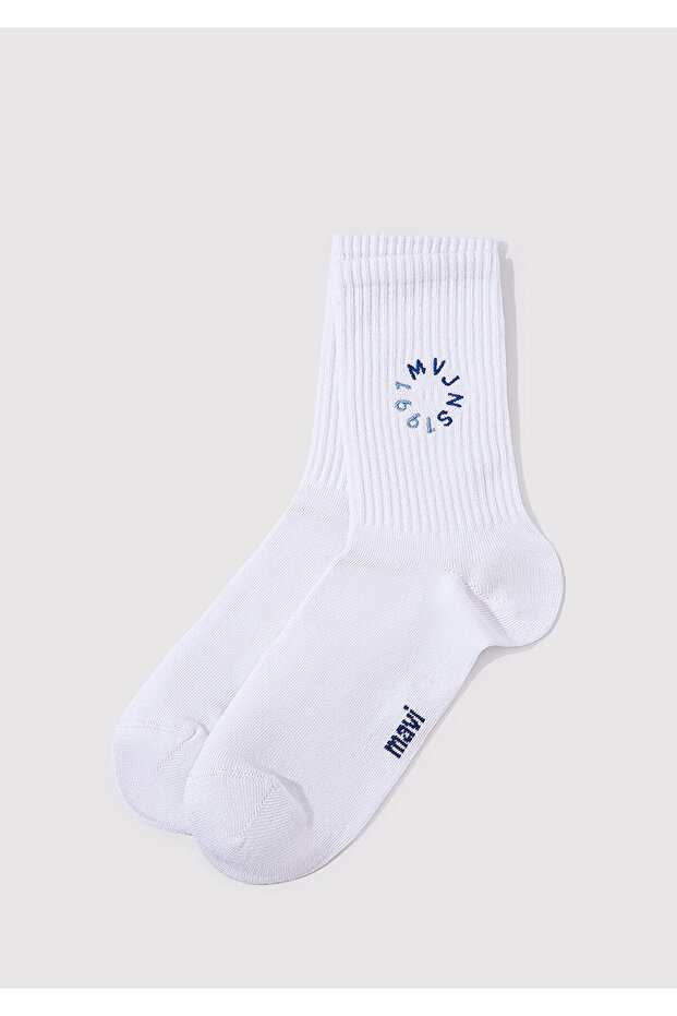 Mvjns Printed White Socks 1913259 -620
