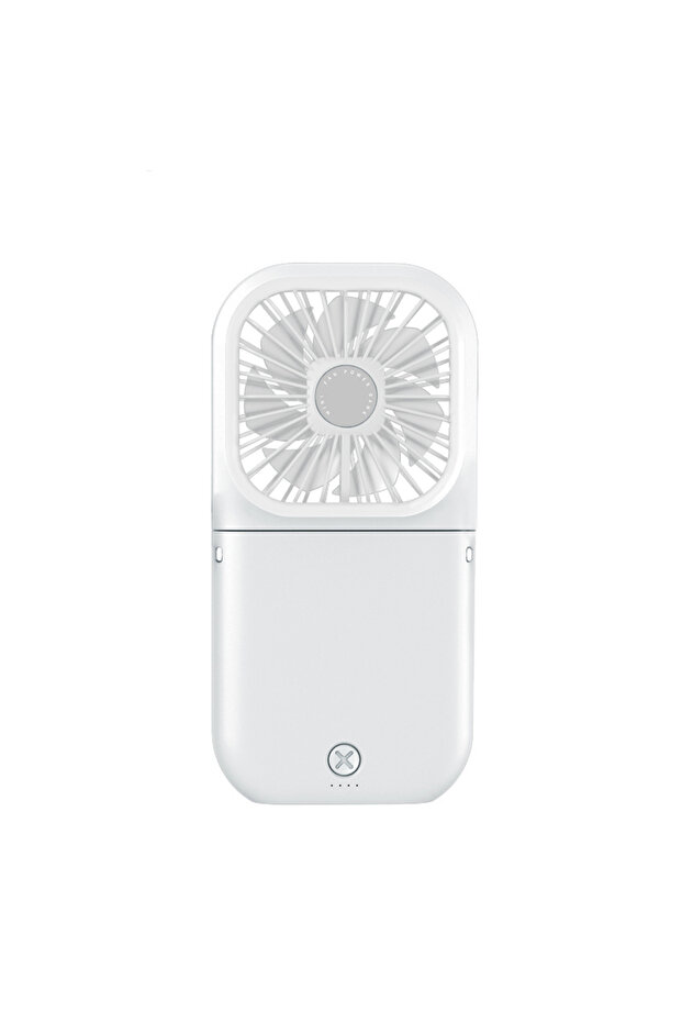 WHITE Handheld Small Fan, Outdoor Mini Folding Fan, USB Charging Portable Neck Hanging Fan, Desktop
