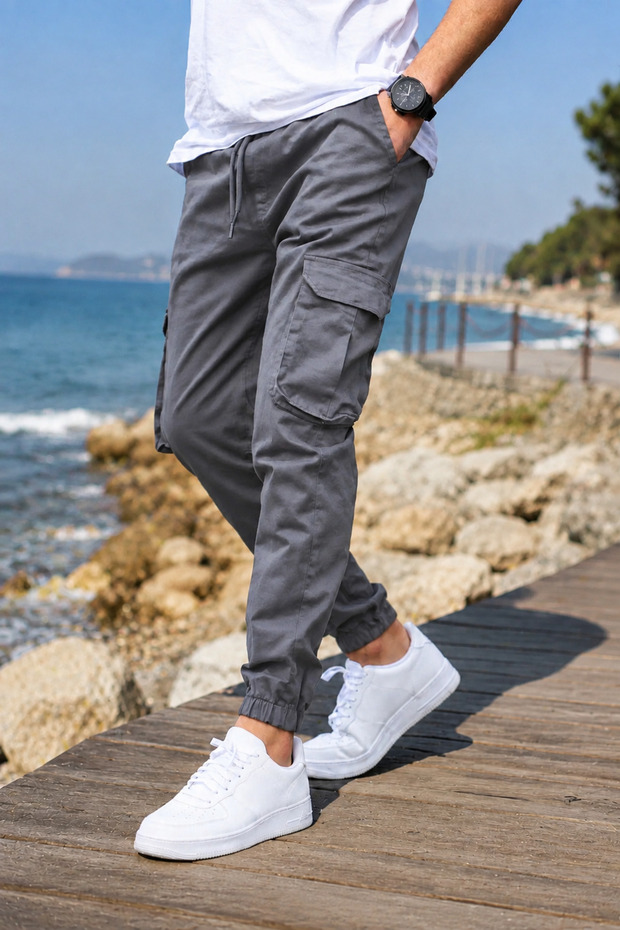 Men's Smoked Cargo Pocket Pants