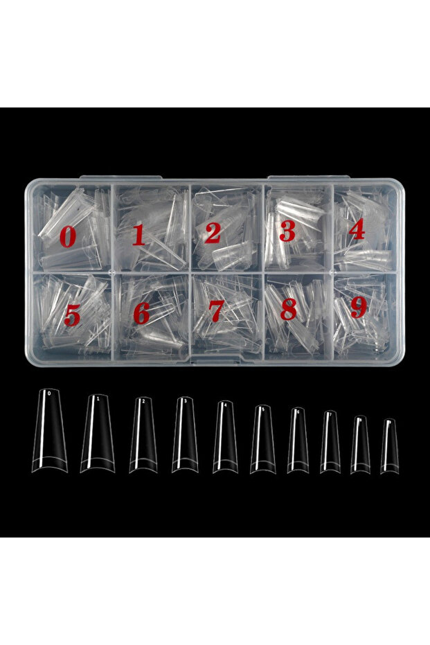 500 Transparent 500pcs French Coffin Dancer Nail Tips Acrylic Nail Artificial Half False Flakes Nai