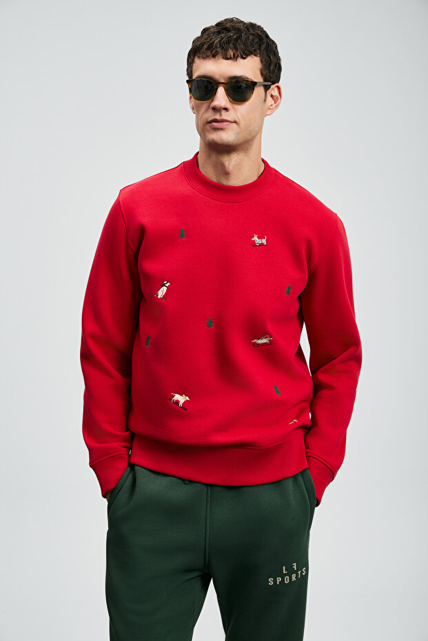 Christmas Men's Sweatshirt Red