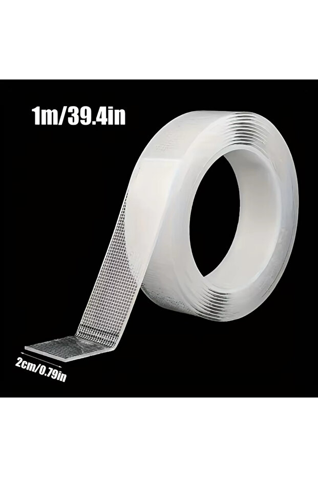 20mm x 1m-3 Rolls Heavy Duty Nano Tape Double Sided Transparent Waterproof Adhesive Tape Removable S