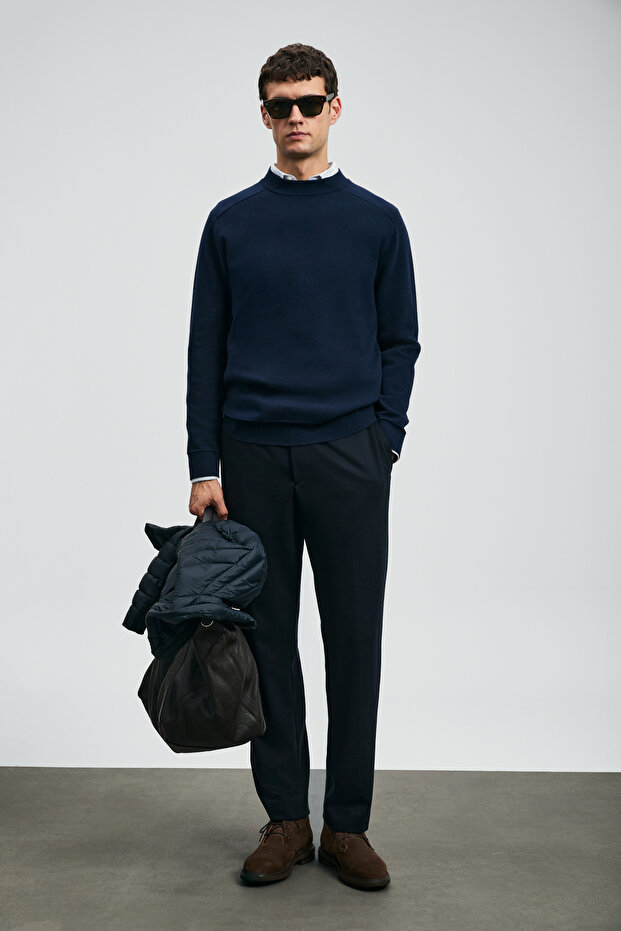 Herman Men's Sweater Navy Blue
