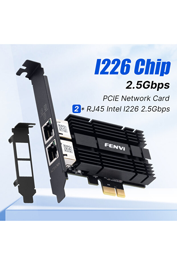Dual RJ45 FENVI PCI-E To RJ45 Network Card For I226 PCI Express RJ45 Gigabit Ethernet LAN 2.5G 2500M