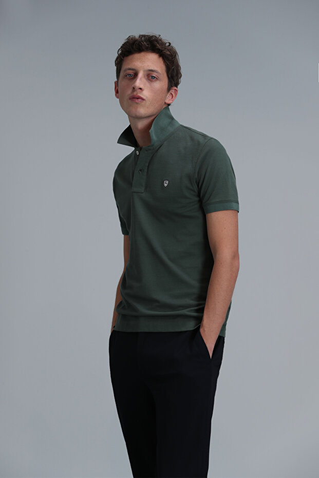 Laon Smart Men's Polo T-Shirt Slim Fit Green