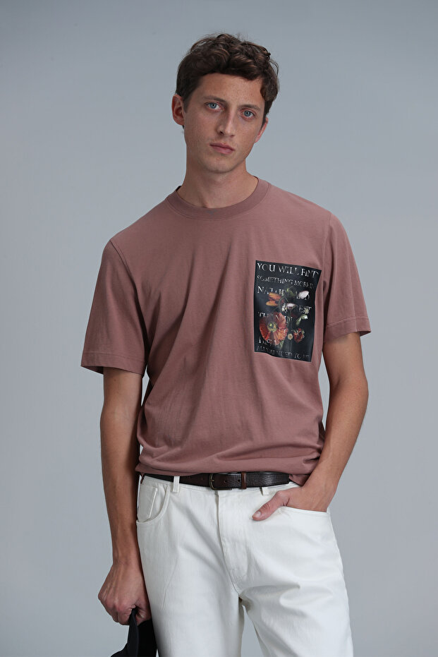 Exotic Modern Graphic T- Shirt Cinnamon