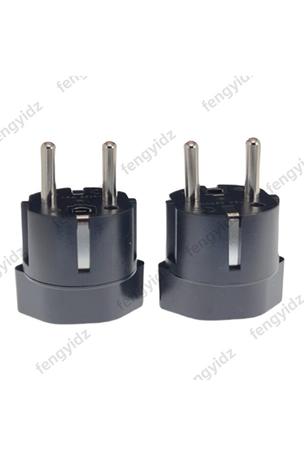 Black 2PCS 2pcs Swiss Switzerland to EU Travel Plug Adapter, Schuko Germany, France Plug Adapter Con