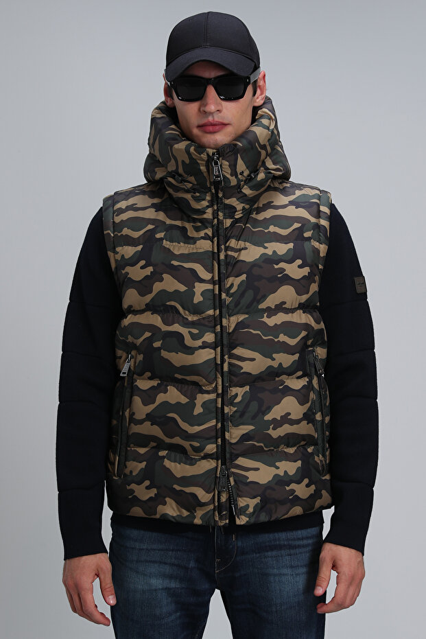 Simon Goose Feather Men's Vest Brown