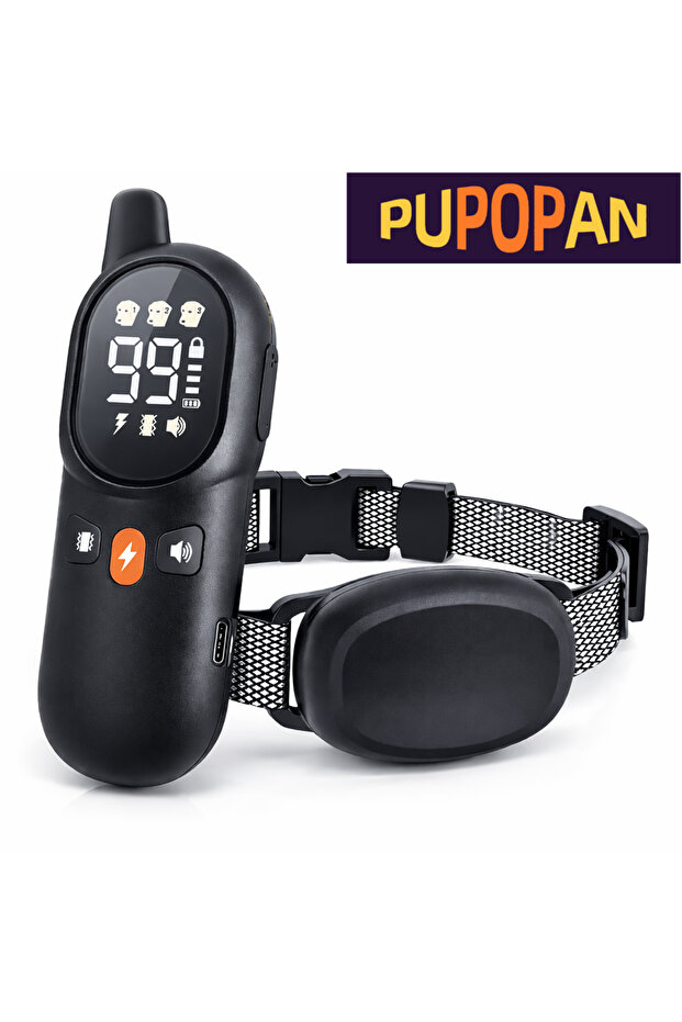 black Dog Training Collar Barking Collar Remote Control Collar Shock Collar Rechargeable Waterproof