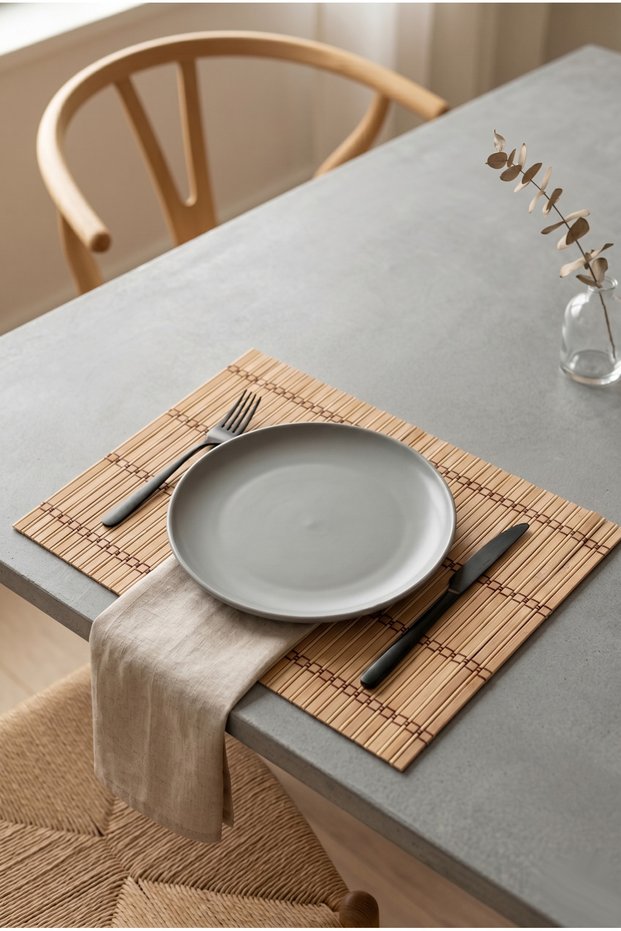 Dominik - 4-Piece Bamboo Luxury Decorative Foldable American Service