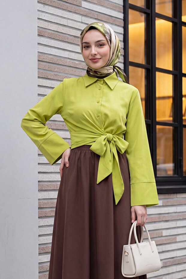 Side-Tie Spanish Cufflink Shirt - Phosphor Y.