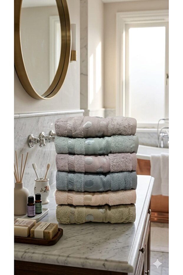 Premium Cotton 6 Piece Towel Set