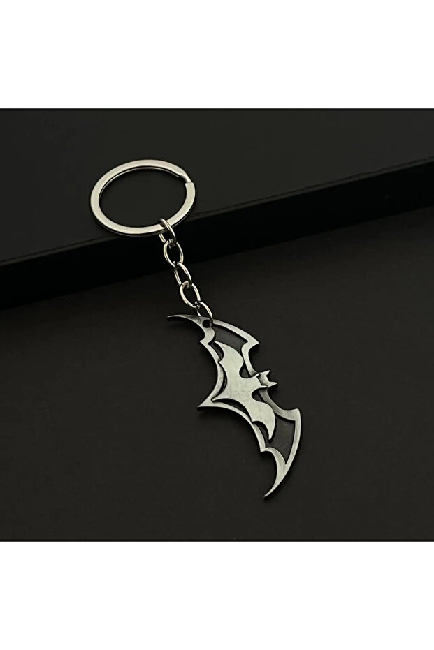 Silver Creative Anime Bat Pendants Keychains Personalized Metal Bat Keychain Couple Men and Women Hi