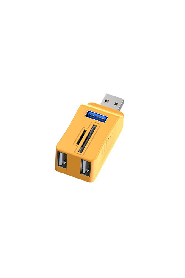 Gold USB3.0 HUB 5 Ports TF Micro SD MMC Card Reader USB Cable Splitter Extend Memory Adapter Keyboar