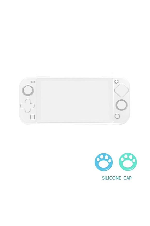 Clear DATA FROG Full Cover Crystal Protective Case For Switch Lite Console Anti-Slip Clear Hard Shel