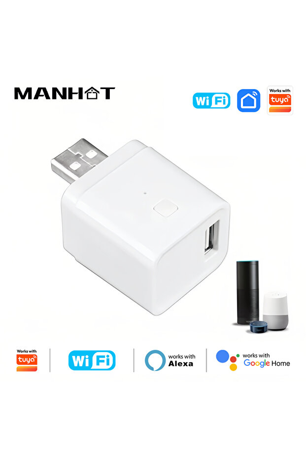 WIFI Smart Micro USB Adaptor Switch 5V Power Adaptor Plug Works with Tuya/Smart Life Alexa Google...