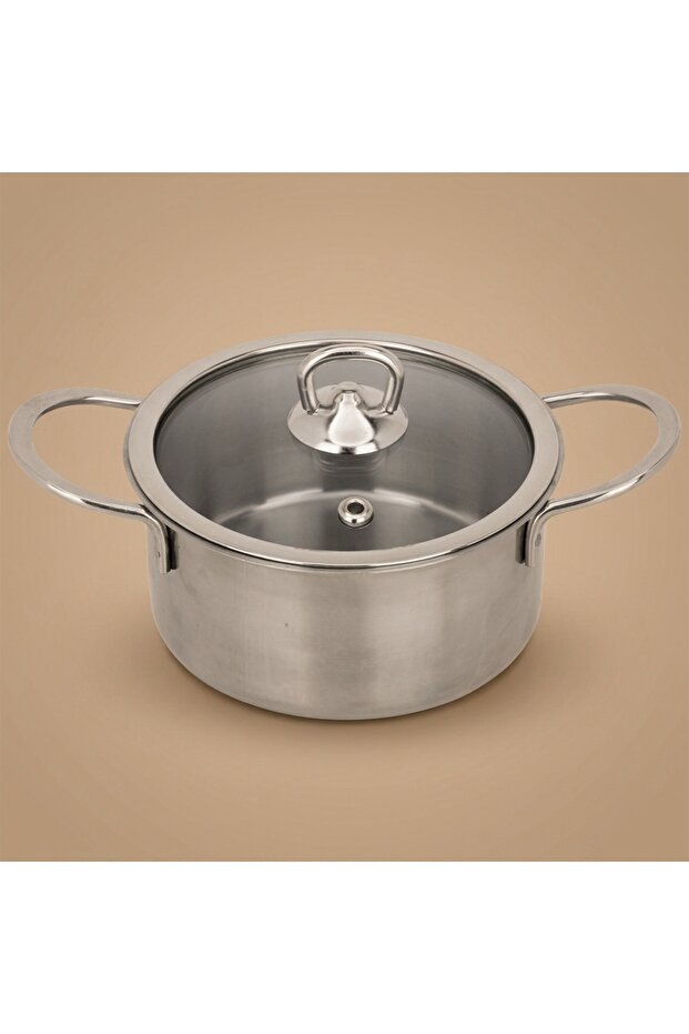 Al Saif Gallery Steel Cooking Pot, 14 cm - Silver