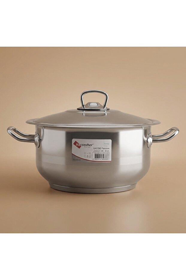 Al Saif Gallery steel pot, 22 x 12 cm - silver
