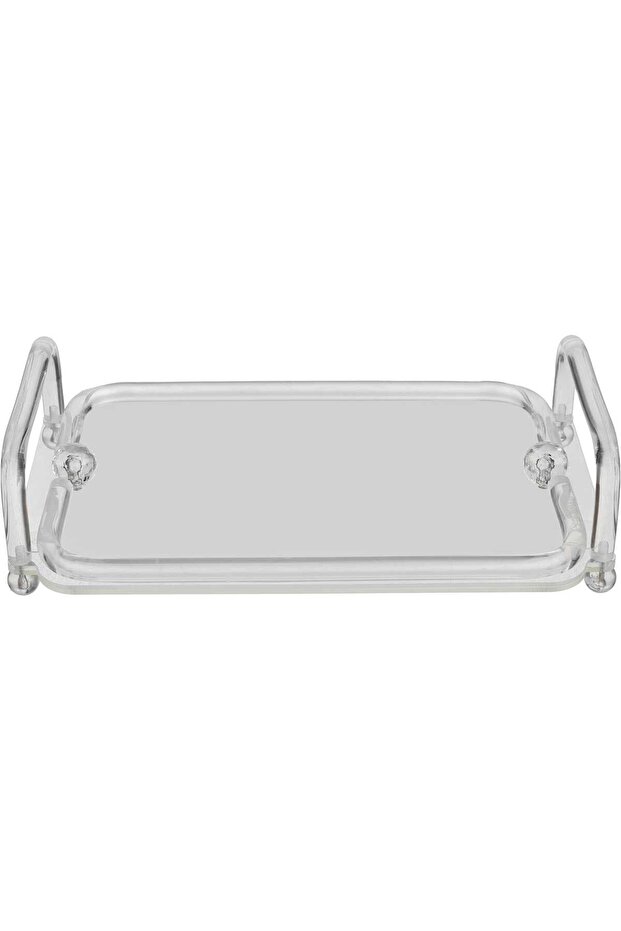 Acrylic serving tray, Al Saif Gallery, 34x23x4 cm, rectangular, handle-style - transparent