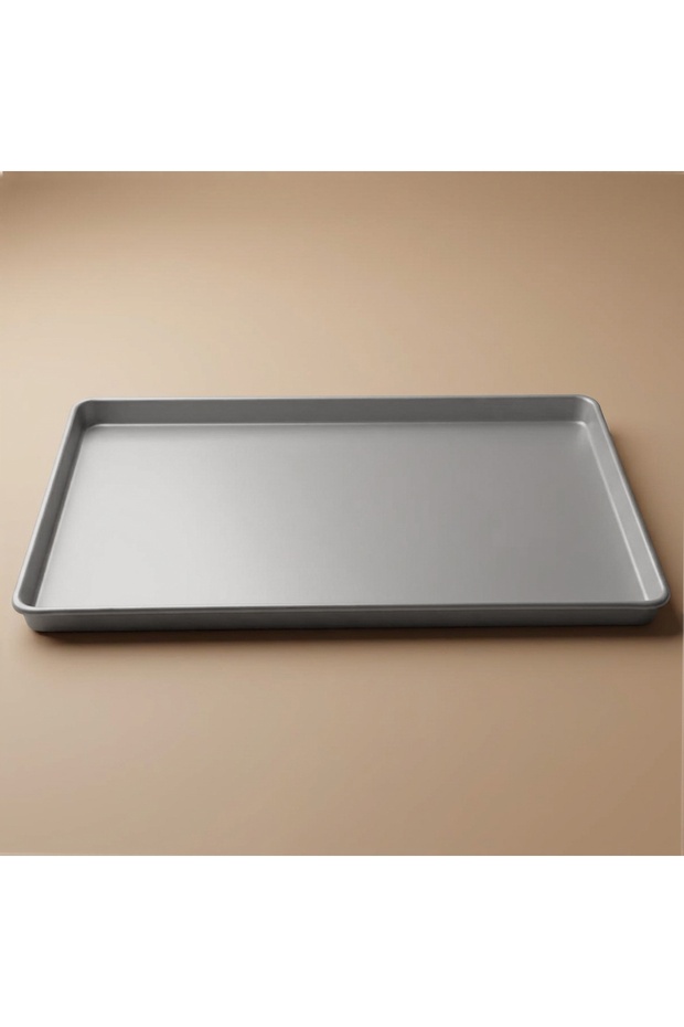 صينية فرن من الألومنيوم من معرض السيف، 18 × 12 × 1 سم، مستطيلة الشكل - فضية