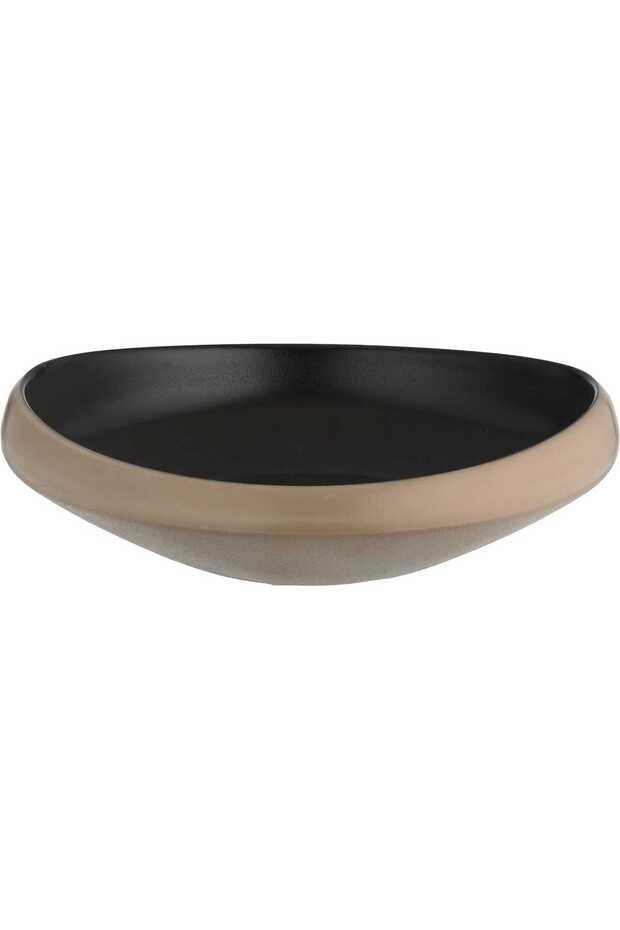 Al Saif Gallery Melamine Serving Dish, 20x20x8 cm, Deep Round - Beige Gray