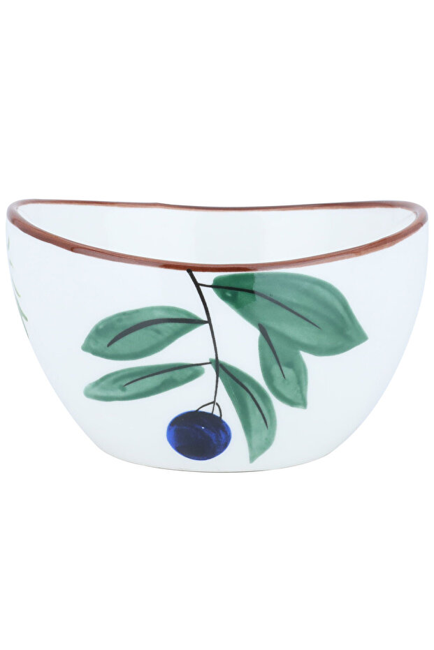 Al Saif Gallery Porcelain Bowl, 10 x 9 x 5.5 cm, fruit pattern - white