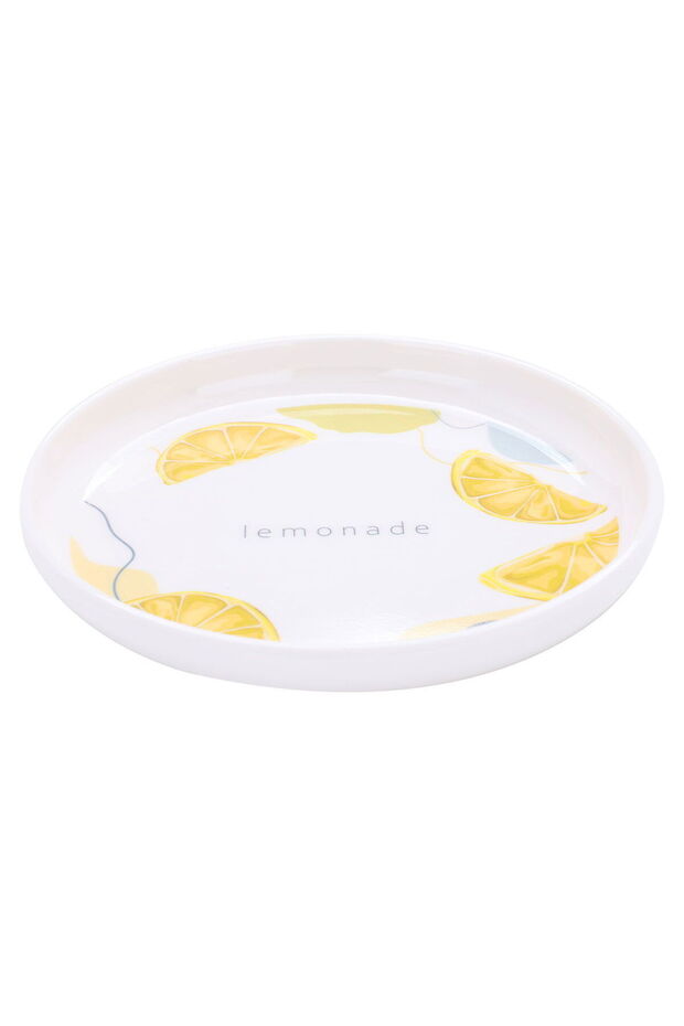 Al Saif Gallery plastic serving tray, 15 x 15 x 2.3 cm, round - white